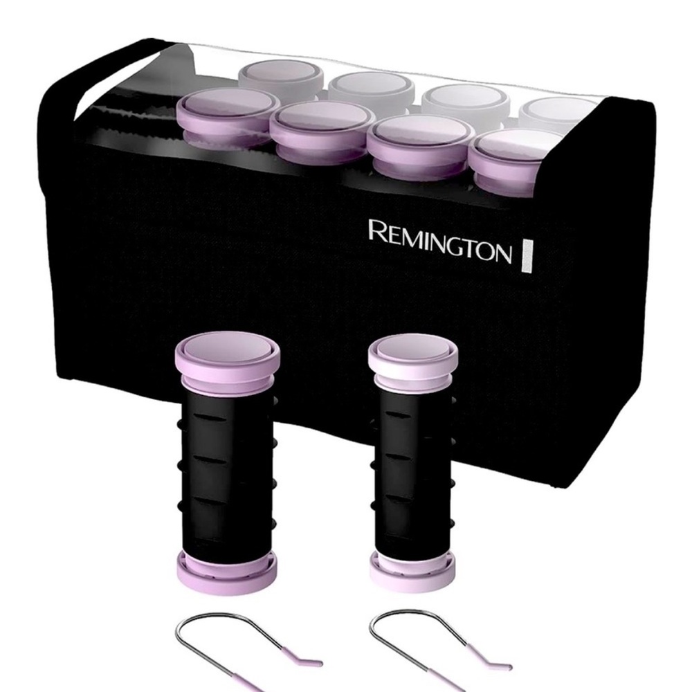 Remington Compact Ceramic Dual Voltage Hot Rollers 1-1 ¼" , 10 Piece Set NWOT